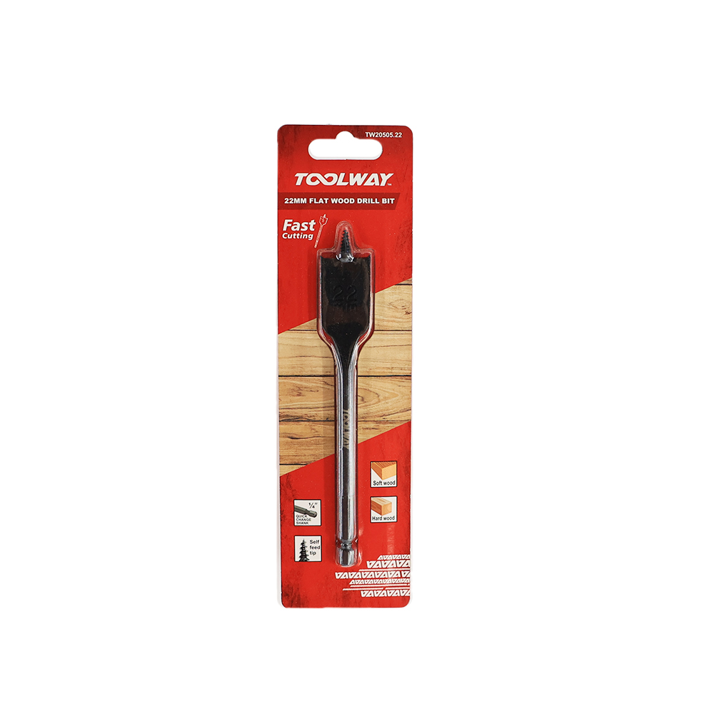 TW20505-Self-Feeding Screw Tip Flat Wood Drill Bit For Wood