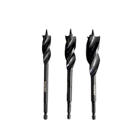 3pcs Tri-Flute Auger Bit For Wood Set